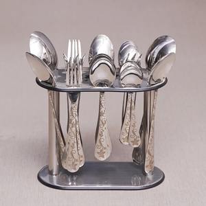 ชุดช้อนส้อมสแตนเลสลายดอกไม้ 29 ชิ้น เกรดอาหาร ดีไซน์หรูหรา ทันสมัย - Product Image 4