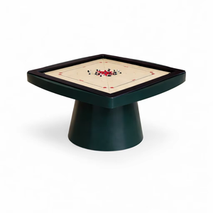 Tablero de Carrom de Madera de Primera Calidad con Esquinas Cuadradas para 4 Jugadores, Ecológico, Duradero, Base de Pedestal Personalizable, Entretenimiento Familiar - Product Image 1