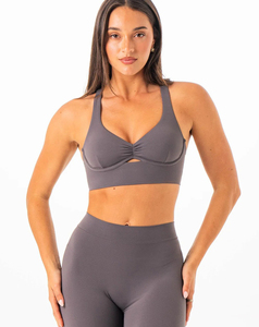 Women's High Support <b>Racerback</b> Premium Quality Sports <b>Bra</b> Breathable Spandex/Polyester Eco-Friendly Anti-Bacterial 180 g - Product Image 1