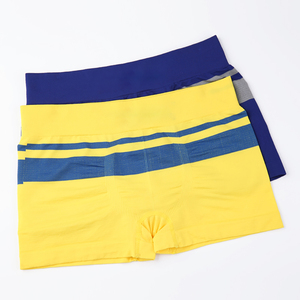 Boxers tricotés mi-taille pour hommes, avec logo personnalisé, couleur unie, en Spandex, séchage rapide, sans coutures, lavables en machine, pour adultes - Product Image 3