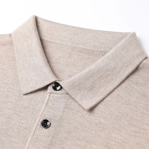Pull en cachemire 100% pure laine pour homme, col polo, tricoté, automne-hiver, nouveau modèle chaud, édition coréenne, veste tendance - Product Image 3