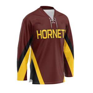 Fournisseur de maillots de hockey sur glace personnalisés, conception OEM avec tissu en maille respirant, logo en twill sublimé, professionnel - Product Image 2