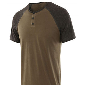 Camiseta de Algodón para Hombre, Cuello Redondo, con Botones, de Secado Rápido, Transpirable, Tejida, Diseño Casual y Simple, Talla para Hombre, Personalizable OEM - Product Image 1