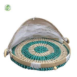 Couvre-plat en jonc de mer avec motif vert, articles de cuisine et décoration de table, vente en gros, écologique, fabriqué au Vietnam - Product Image 4