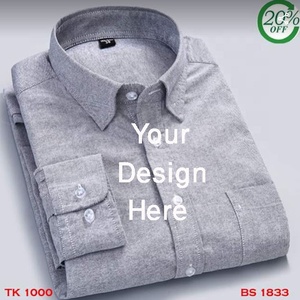 Elegante camisa de vestir formal de manga larga de algodón 100% logotipo personalizado proveedor de exportación informal en Bangladesh para la temporada de otoño - Product Image 3