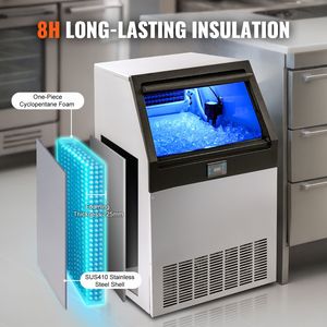 Commercial Kitchen Equipment Freestanding Cabinet <b>Ice</b> <b>Maker</b> Machine 160lbs/24H 80 <b>Ice</b> Cubes in 12-15 Minutes 66lbs S <b>Ice</b> <b>Maker</b> - Product Image 5