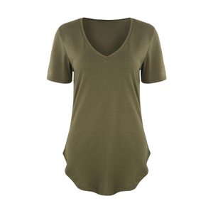 Camiseta Blanca Cuello Redondo |   Camiseta Clásica de Manga Corta en 100% Algodón, Camiseta Básica para Mujer para Uso Diario - Product Image 5