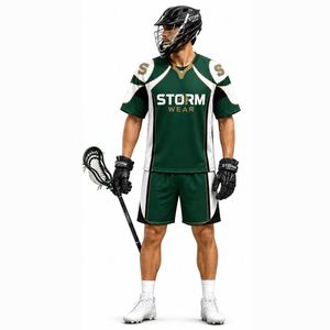 Maillot de lacrosse professionnel pour hommes, tenue d'équipe personnalisée, uniforme athlétique respirant avec impression par sublimation intégrale, uniformes de lacrosse - Product Image 2