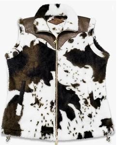 Gilet en polaire léger SBEA IMPEX pour femme, motif vache, fermeture éclair, sans manches, style streetwear, vêtement d'extérieur d'hiver - Product Image 5
