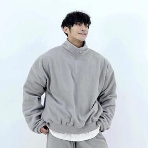 2024 personnalisé fermeture éclair polaire survêtement vêtements de sport écologique hommes taille XL gymnastique Jogging ensemble décontracté hiver Style grande taille - Product Image 5