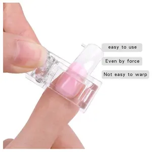 Lidan Gel Quick Building Nail Tips Builder Clamps Manicure Nail Art Tool Transparent Finger Nail Extension UV LED Plastic 4g