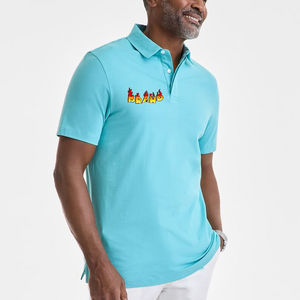 Camiseta de Verano Informal para Hombre, Tejida en Poliéster/Algodón, Corte Holgado, Manga Corta, Color Sólido, Transpirable, Estilo Hip Hop, con Estampado Personalizado - Product Image 1