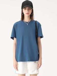 T-shirt Homme Décontracté OEM en Coton Tricoté de Haute Qualité 100% Coton, Coupe Oversize à Épaules Tombantes, Impression de Logo Personnalisé, Chemise Haut de Gamme - Product Image 4