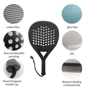 Raquette de padel professionnelle en fibre de carbone OEM personnalisable de haute qualité, légère, noyau en nid d'abeille PP, durable et moderne - Product Image 2
