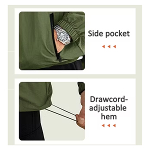 High Elastic Sportswear 2 Piece Set Breathable <b>Lightweight</b> Packable Windproof <b>Jacket</b> Low MOQ Training Wear Gym Wear Windbreaker - Product Image 5