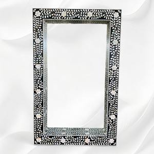Miroir mural artisanal KISWAH CRAFT en os incrusté, style européen moderne, écologique, personnalisable, qualité excellente, Saint-Valentin - Product Image 1