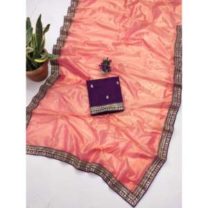 Evening Party Wear <b>Saree</b> with Embroidery & Sequins Work Border - Product Image 2