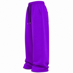 Wide Leg Lounge <b>Sweatpants</b> <b>For</b> <b>Women</b> Soft Fleece Jogger Pants Oversized Relaxed Fit Drawstring Waist Cotton Blend Casual Bottoms - Product Image 3