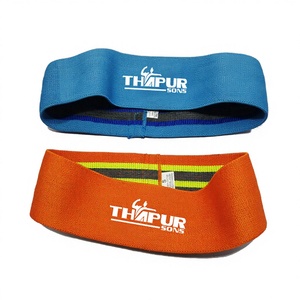 Lot de 3 bandes de résistance robustes pour entraînement de gym, personnalisables avec votre marque et votre logo, en tissu polyester durable pour exercices de traction - Product Image 1