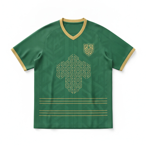 Ensemble de maillots de football Dry Fit imprimés par transfert thermique, personnalisables avec nom et lettres d'équipe, kits d'uniformes de football en gros, haute élasticité pour équipes - Product Image 1