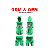 Ensemble d'uniformes de football 7 contre 7, drapeau américain, uniformes de football à capuche 7on7, uniformes de compression 7v7, uniformes personnalisés, OEM personnalisé