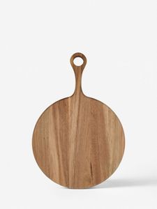 Natural Wooden Cutting Board for <b>Kitchen</b> Round Wooden Chopping Board With Handle Natural Wood Finish <b>Kitchen</b> Cutting Block - Product Image 1