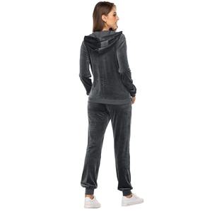 Survêtements en velours écologiques pour femmes, vêtements de détente, sweats à capuche, pantalons de survêtement, survêtements en velours de coton pour l'hiver - Product Image 6