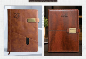 PU Leather Premium Loose Leaf Notebook Magnetic <b>Ring</b> <b>Binder</b> Business Journal Gift Set Custom Logo Printing Durable Long Lasting - Product Image 3