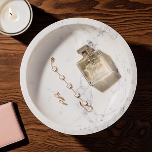 Elegant Premium Marble Fruit Bowl-Modern Design for Birthday & Diwali Multi-Functional Kitchen and <b>Dining</b> <b>Table</b> Decor - Product Image 5