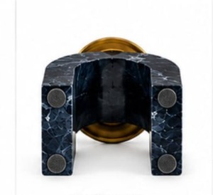 Brûleur d'encens de style chinois en aluminium marbré bleu de qualité supérieure, avec couvercle métallique décoratif, fait main, luxe, décoration d'intérieur - Product Image 2