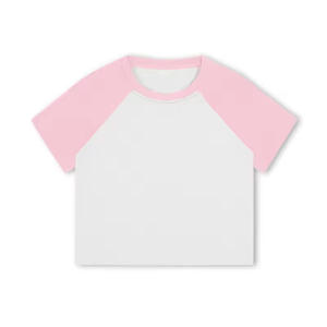 Camiseta Corta Personalizada con Logotipo para Mujer, 100% Algodón, Corte Ajustado, Estilo Coreano, Ropa Casual Urbana - Product Image 3