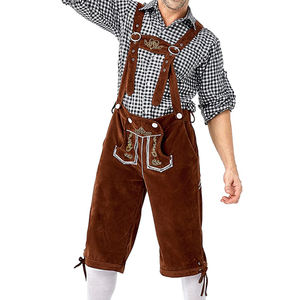 Lederhosen traditionnels allemands 100% cuir respirant, shorts de la Forêt-Noire pour hommes, bavarois, impression de logo personnalisée OEM, Oktoberfest pour hommes - Product Image 2