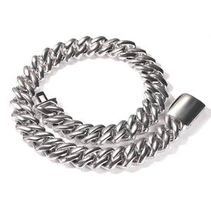 AMBER JEWELS Unisex 18k <b>Solid</b> <b>Gold</b> Rhodium Plated Bracelet Crystal Rhinestones Geometric Link Design Hiphop Style Fashion - Product Image 3