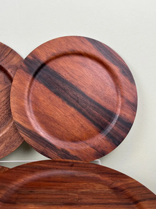 Plato de Madera para Servir, Plato de Madera Hecho a Mano, Vajilla Rústica, Utensilios de Cocina de Madera Natural - Product Image 4