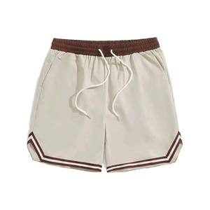 Shorts de sport rétro unisexe, couleur unie, respirants, pour entraînement en plein air, shorts de basket-ball pour hommes - Product Image 1