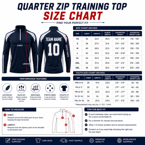 Custom Soccer Quarter Zip Training <b>Top</b> Manufacturer Football Drill <b>Top</b> Quick Dry Teamwear OEM Supplier - Product Image 5