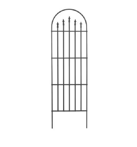 Arche de treillis de jardin en métal noir, panneau de support pour plantes grimpantes d'extérieur, clôture décorative pour patio, cour et mur - Product Image 2