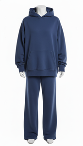 Conjunto Deportivo de Felpa de Algodón Unisex, Tejido Suave, Cálido y Transpirable, Ajuste Cómodo, Ropa Casual para el Día a Día, Sudadera con Capucha y Pantalones Deportivos - Product Image 3