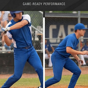 Pantalon d'uniforme de baseball Pro Fit avec construction flexible, fermeture à boutons sécurisée, ceinture résistante à l'abrasion et empiècements. - Product Image 6