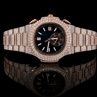 Reloj de Lujo Moderno para Hombre, Estilo Hip Hop, con Incrustaciones de Moissanita, Aleación de Cuarzo, Precio de Mayoreo, Envío Gratis