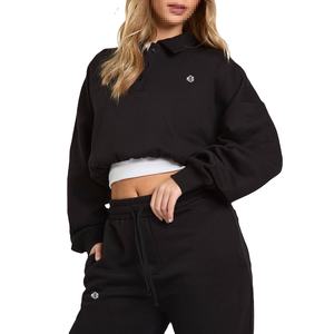 Conjunto de Sudadera Corta Extra Grande para Mujer y Pantalones Anchos de Salón, Cintura Elástica, Conjunto Casual de Dos Piezas - Product Image 2