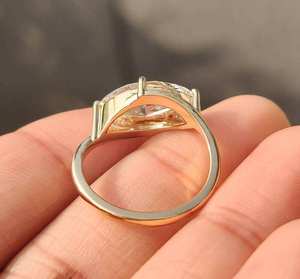 Luxury marquise cut solitaire <b>diamond</b> <b>ring</b> with four prong setting elegant engagement bridal anniversary fine jewelry design - Product Image 3