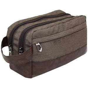 Sac à dos vintage en toile pour hommes et femmes, organisateur de voyage grande capacité, pochette de rangement cosmétique, trousse de toilette durable, sac d'affaires à fermeture éclair - Product Image 4