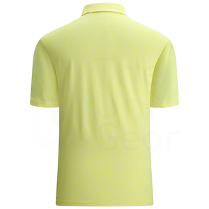 Polo de Punto de Manga Corta para Hombre, Color Amarillo Claro, Diseño Casual, Cierre de Botones, Corte Regular - Product Image 4