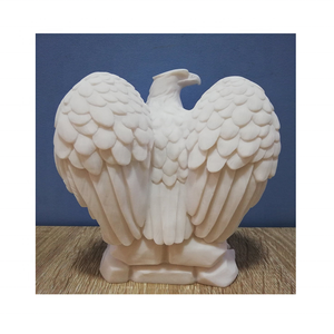 Aigle en marbre sculpté de qualité supérieure Décoration d'intérieur Sculpture en pierre de style animal - Product Image 6