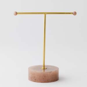 Soporte de joyería de metal dorado, expositor de joyería moderno, organizador de joyería de lujo, expositor de joyería para encimera - Product Image 5