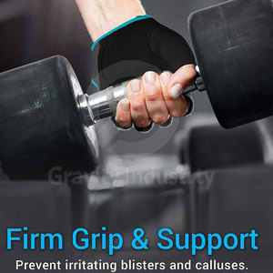 Leather Half Finger Gym <b>Gloves</b> Pro <b>Weight</b> Lifting Non-Slip Adjustable Wrist Strap Workout Fitness <b>Gloves</b> - Product Image 3