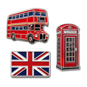 Aimants de réfrigérateur en métal personnalisés en gros avec design de drapeau émaillé, badge magnétique souvenir pour cadeaux promotionnels - Product Image 3
