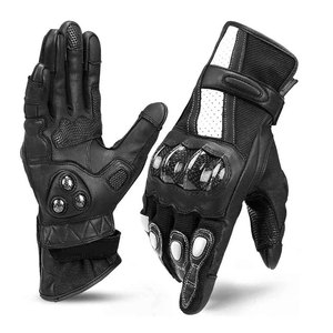 Guantes de Motocicleta Personalizados de Fibra de Carbono con Pantalla Táctil Impermeable, Guantes de Carreras de Cuero para Hombre de Alta Calidad - Product Image 4