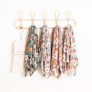 Solid Color Cotton Fiber Wearable <b>Blanket</b> Simple Design Skin-Friendly Hand Wash Swaddle <b>Blanket</b> - Product Image 2